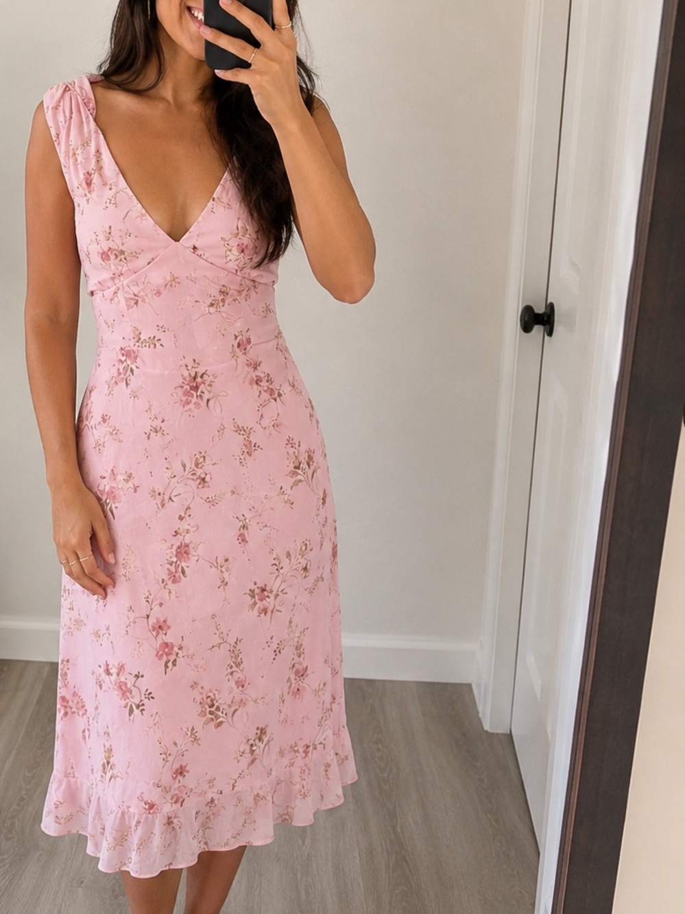 No Boundaries 90s vintage Dusty Pink Floral Slip Dress